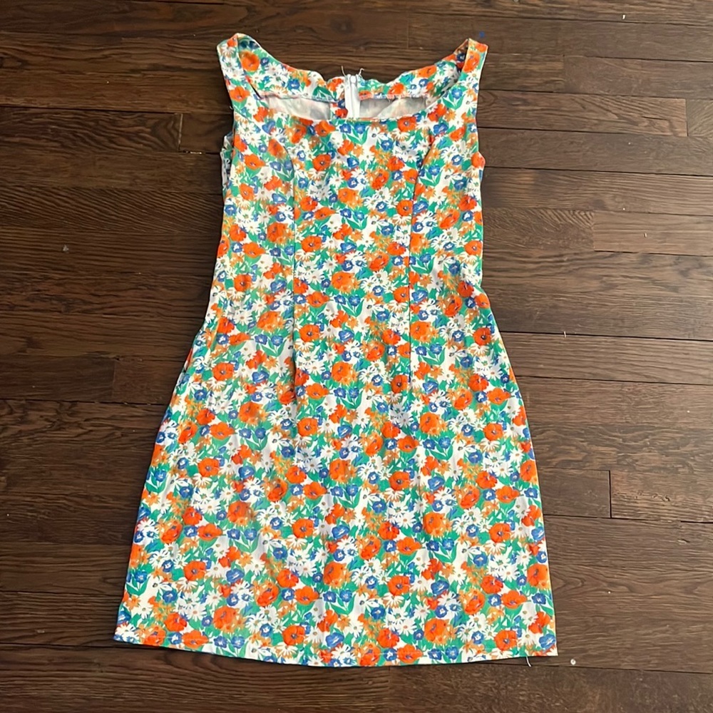 Vintage 70s floral print house dress
